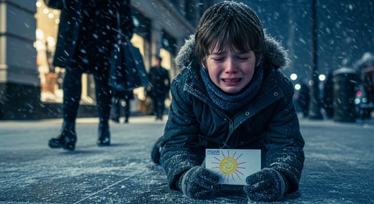 7-Year-Old Boy Found Shivering in Freezing Storm Waiting for Dead Mom—What Police Found Inside His Aunt’s Mansion Will Break Your Heart