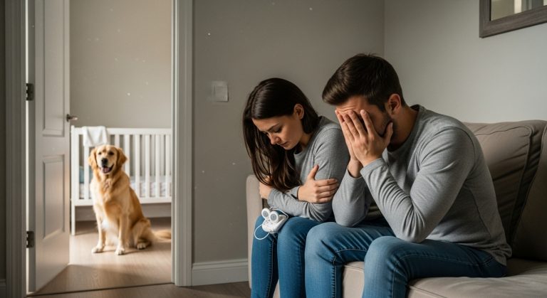 We Spent Months Filming Our Golden Retriever Cuddling Our Newborn Son Because It Was The Cutest Thing We Had Ever Seen, But One Tuesday Night The Silence In The Nursery Shattered Our World When We Walked In And Realized That The Protector We Trusted Was Unknowingly Suffocating Our Baby In A Silent Medical Emergency That Nearly Ended Everything