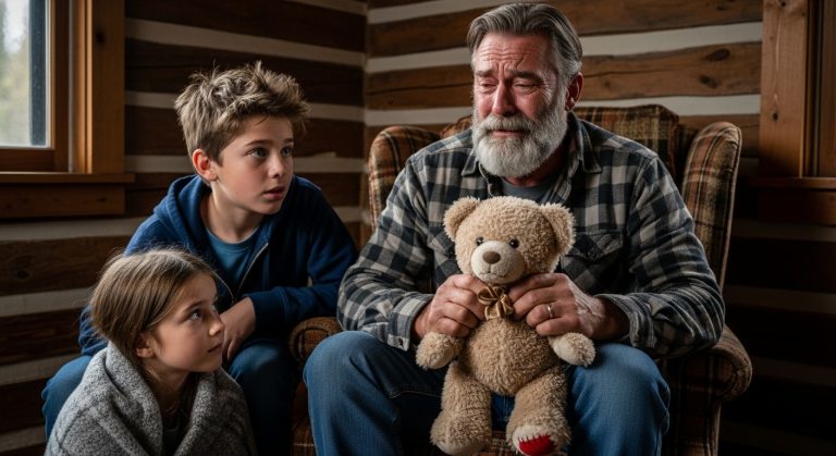 My Father Dropped Us Off In The Freezing Montana Wilderness With Nothing But A Bag Of Stale Cookies And My Sister’s Teddy Bear, Then He Drove Away Forever. We Thought We Were Going To Die In The Snow Until We Found A Cabin, But The Hermit Living Inside Recognized The Bear… And The Secret Stitched Into Its Foot Changed Everything I Knew About Who I Really Am.