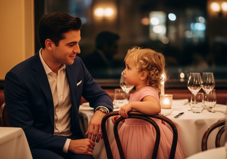 I Checked My Watch For The Third Time. 30 Minutes Late. I Was About To Pay The Bill And Leave When A 3-Year-Old Girl In A Pink Dress Climbed Into The Empty Chair Opposite Me. She Stared At Me With Serious Eyes And Asked A Question That Made My Heart Stop. Five Minutes Later, Her Mother Rushed In, Horrified, But I Already Knew My Life Was Over—And A New One Was Just Beginning.