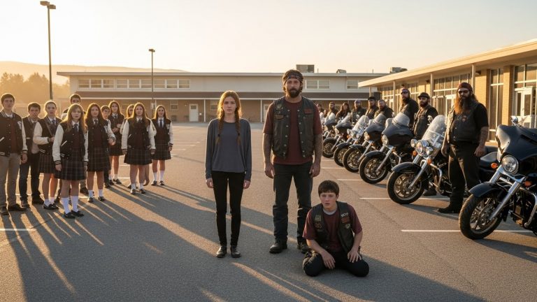 He Thought He Was the King of the School Until He Messed With the Biker’s Daughter. He Didn’t Know Her Father Was the President of the Most Feared Club in the State. What Happened Next Wasn’t Violence—It Was a Lesson That Changed Everything.