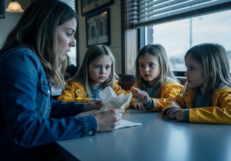 I Sat Alone In A Run-Down Diner For An Hour Waiting For My Blind Date, Convinced I Was Being Ghosted Again, Until The Door Chimed And Three Identical Little Girls In Matching Yellow Raincoats Walked In, Marched Straight To My Booth, And Delivered A Bone-Chilling Message About Their Father That Turned A Boring Tuesday Night Into A Life-Or-Death Nightmare I Can Never Escape