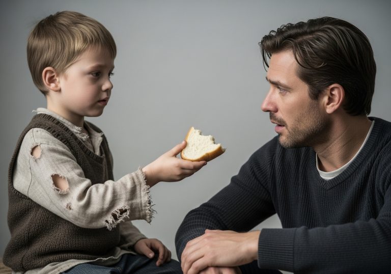 ‘I Can Skip,’ Whispered the Starving Boy, Offering His Last Bread to the Bitter Widow Who Had Everything.