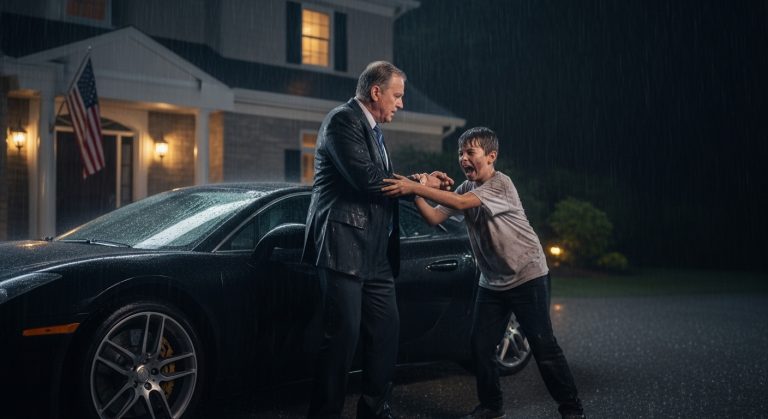I Was Seconds Away from Driving My Porsche Off a Cliff, Until a Dirt-Covered Homeless Boy Threw Himself on My Hood Screaming “She Cut the Lines!” – What I Found Under the Chassis Didn’t Just Save My Life, It Revealed the Darkest Secret My Wife Had Buried for Ten Years.