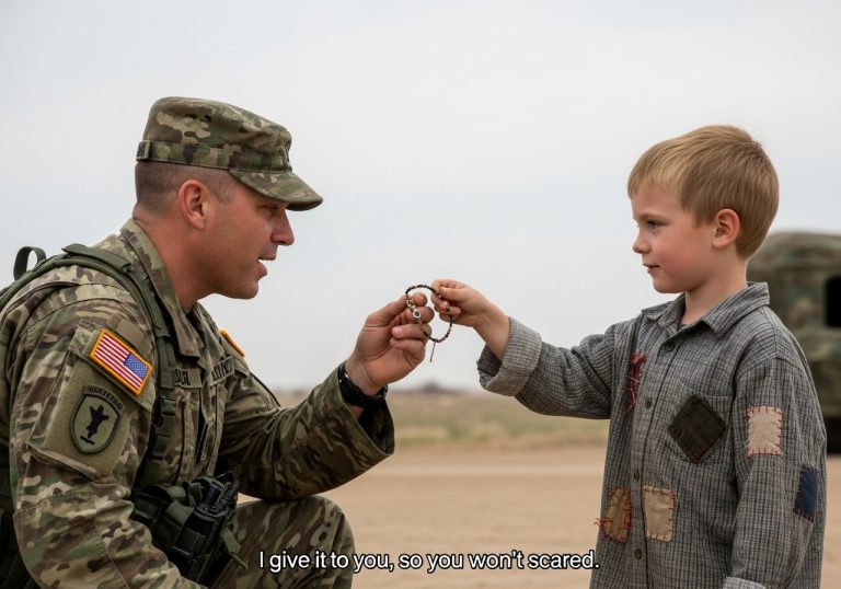 I was a trained soldier shaking with fear at the airport. A 7-year-old stranger handed me a 50-cent bracelet and whispered five words that saved my life in combat.