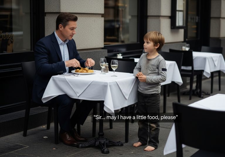 I stopped at a run-down diner off Interstate 40 just looking for coffee and a quiet moment, but my life changed forever when a trembling, rain-soaked boy walked up to my booth and asked for my leftovers—not for himself, but to feed the two terrified little shadows hiding behind his back, unraveling a nightmare that the local police refused to touch until I took matters into my own hands.