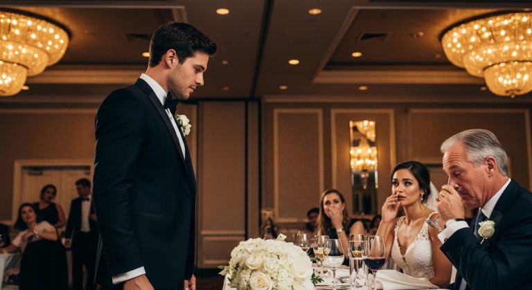 AT MY LAVISH $100,000 WEDDING, MY HUSBAND RAISED HIS CHAMPAGNE GLASS AND ANNOUNCED A TOAST TO “THE WOMAN HE HAS SECRETLY LOVED FOR TEN YEARS,” BUT WHEN HE WALKED RIGHT PAST ME AND STOPPED DIRECTLY IN FRONT OF MY YOUNGER SISTER, THE ROOM WENT SILENT—AND THEN I ASKED MY FATHER ONE CHILLING QUESTION THAT CAUSED MY SISTER TO COLLAPSE AND EXPOSED A DECADE OF LIES THAT DESTROYED OUR FAMILY FOREVER.