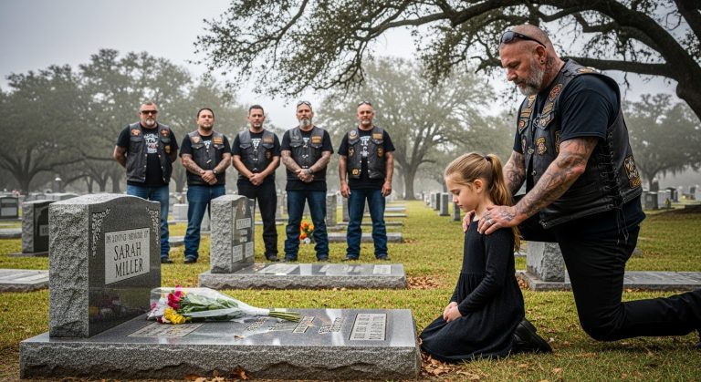 She Was The Only Person At Her Own Mother’s Funeral. The Pastor Was Ready to Call Child Protective Services. Then, The Earth Started to Shake: 80 Members of The Most Feared Biker Club in America Showed Up to Claim Her As Their Own. What They Left On The Grave Will Choke You Up.