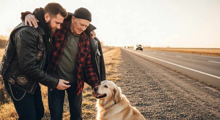 I Saw An Old Man Collapsed On The Side Of A Frozen Colorado Highway Shielding His Dying Dog With His Own Body, And When He Refused Medical Help To Save His Best Friend First, I Realized He Wasn’t Just Homeless—He Was A Fugitive From A System That Tried To Tear Them Apart, And The Reason I Didn’t Call The Police Will Make You Question Everything You Know About Loyalty, Loss, And The True Meaning Of Family.