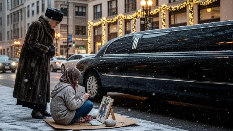 The Guard Stole Her Tuition Money on Christmas Eve, But He Didn’t Know Who Was Watching