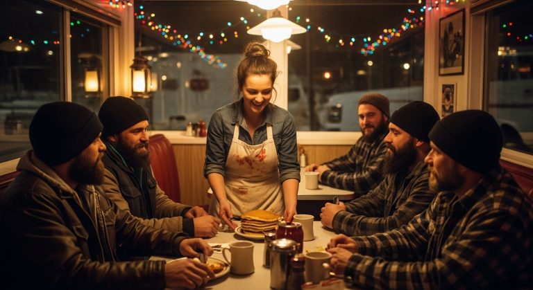 I WAS DROWNING IN DEBT AND READY TO CLOSE MY GRANDMOTHER’S DINER FOREVER WHEN A LETHAL BLIZZARD TRAPPED ME INSIDE WITH TWELVE INTIMIDATING STRANGERS WHO LOOKED LIKE THEY HAD NOTHING TO LOSE, BUT WHAT HAPPENED OVER THE NEXT 72 HOURS OF ISOLATION DIDN’T JUST SAVE MY BUSINESS—IT RESTORED MY FAITH IN HUMANITY AND REVEALED A SECRET THAT CHANGED OUR SMALL TOWN HISTORY.