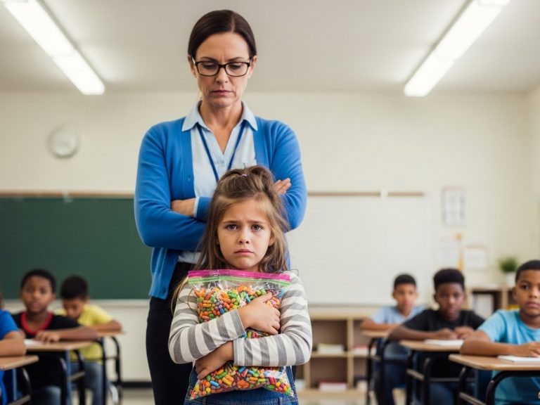 I Punished A Student For Hoarding Halloween Candy In Class. But When Her Dad Opened The Bag, I Realized The “Candy” Wasn’t For Her—And It Wasn’t Just Sugar.