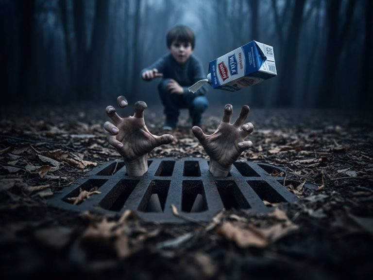 I Watched The Neighbor’s Kid Carry An Empty Milk Carton Into The Woods Every Night. When I Followed Him And Saw What Was Living In The Drain, I Loaded The Shotgun.