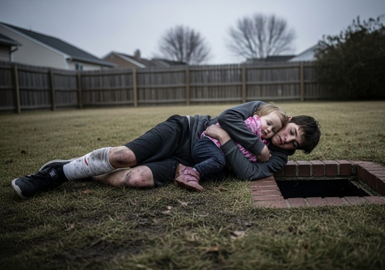 I BROKE MY LEG FALLING DOWN THE BASEMENT STAIRS AFTER MY STEPMOTHER PUSHED ME, AND SHE LEFT ME AND MY 3-YEAR-OLD SISTER DOWN THERE TO ROT IN THE DARKNESS FOR FOUR DAYS WHILE OUR DAD WAS ON AN OIL RIG—THIS IS HOW WE SURVIVED THE MONSTER LIVING IN OUR HOUSE AND THE IMPOSSIBLE ESCAPE THAT SAVED OUR LIVES WHEN NO ONE KNEW WE WERE MISSING.