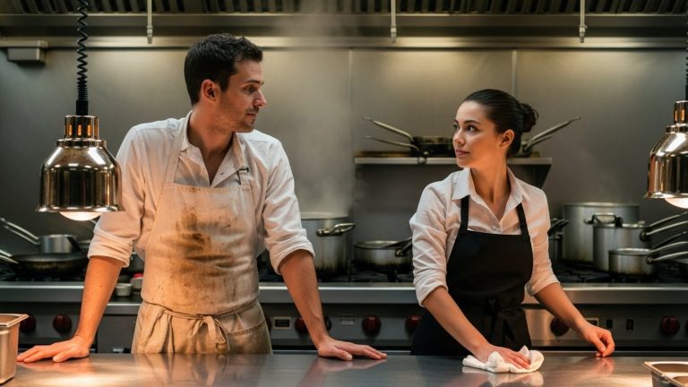 I DISGUISED MYSELF AS A WAITER IN MY OWN FAILING RESTAURANT TO FIND OUT WHY MY STAFF WERE QUITTING, BUT I NEVER EXPECTED TO FALL IN LOVE WITH THE WAITRESS WHO SAVED ME FROM THE MANAGER FROM HELL—UNTIL A CAMERA FLASH WENT OFF, AND THREE WORDS DESTROYED EVERYTHING.