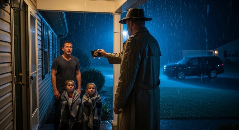 I Thought I Was Just Teaching My Stepchildren a Tough Lesson About Respect When I Locked Them Out in a Freezing Storm, But I Never Imagined the “Stranger” Who Picked Them Up Was the One Person in This Entire State Who Could Destroy My Life with a Single Badge Flash