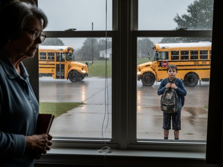 The Teacher Dragged The Shivering Boy In From The Storm. But When He Opened His Slashed Backpack, She Realized He Wasn’t protecting His Books. He Was Protecting The Only Thing His Daddy Left Him.