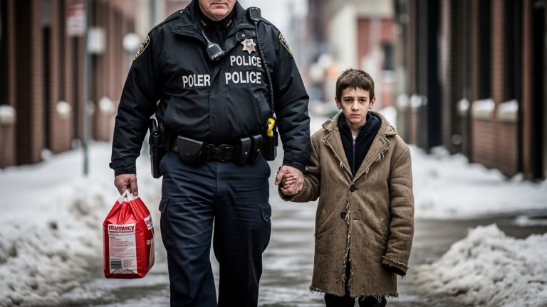 I Arrested an 8-Year-Old Boy for Shoplifting Medicine, But When We Stormed His Apartment to Find His Parents, I Saw Something on the Floor That Made Me Drop My Badge and Fall to My Knees in Tears.