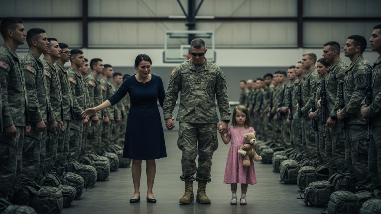 “The Anvil” Sergeant Freezes When His 4-Year-Old Daughter Grabs His Leg, And What The Platoon Leader Does Next Breaks Everyone In The Room