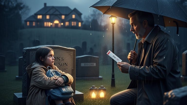 I Found A Homeless Girl Sleeping On My Dead Son’s Grave In A Rainstorm. The DNA Test I Took 24 Hours Later Didn’t Just Reveal A Baby—It Exposed A Monster Living In My Own House.