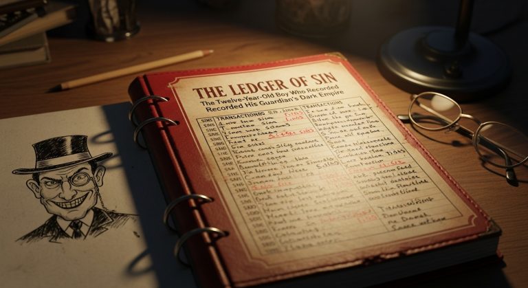 THE LEDGER OF SIN: The Twelve-Year-Old Boy Who Recorded His Guardian’s Dark Empire in a Red Notebook