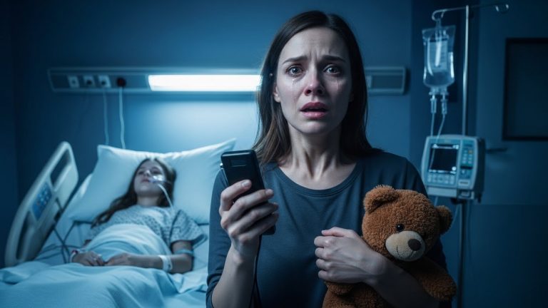I Thought My 7-Year-Old Was Dying of a Mystery Illness Until She Whispered, “Check the Bear Under My Bed.” What I Heard on the Hidden Recorder Froze My Blood and Shattered My World—My Husband Wasn’t Grieving, He Was Counting Down the Hours.