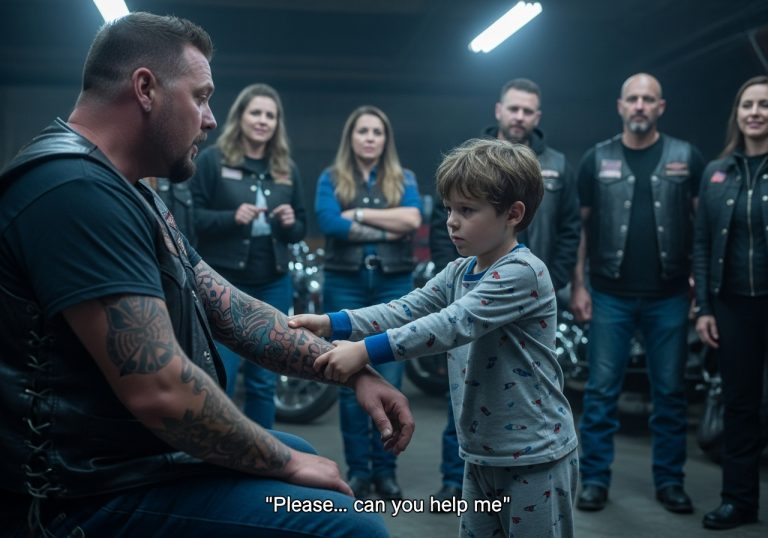 “Arrest Me,” 8-Year-Old Boy With Fading Bruises Begs Biker. The Reason Shocks The Entire Club to Their Core.