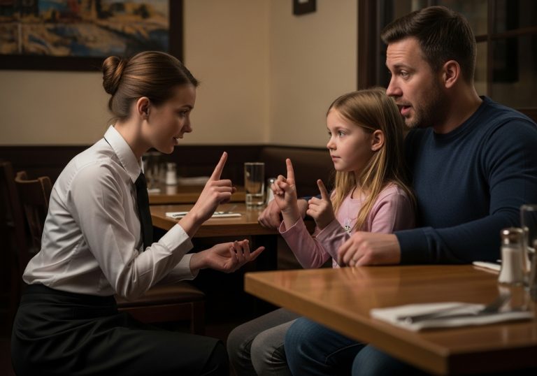 I Walked Into The Most Exclusive Restaurant In Manhattan Wearing A Stained Hoodie And Was Treated Like Trash, But When The Arrogant Staff Refused To Acknowledge My Deaf Daughter And Mocked Her Silence, A Struggling Waitress Risked Her Job To Speak Her Language, Triggering A Chain Of Events That Exposed My True Identity And Left The Entire Staff Regretting The Day They Were Born.