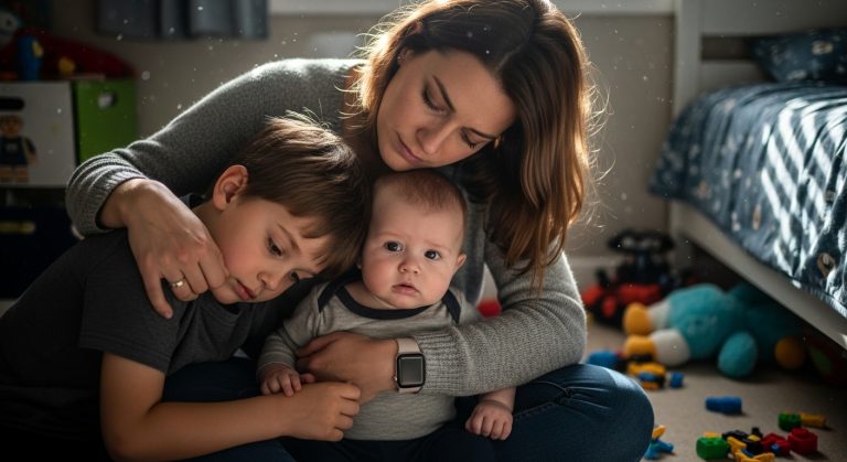 MY 7-YEAR-OLD SON STARTED SNEAKING INTO HIS BABY BROTHER’S ROOM EVERY SINGLE MORNING AT 6:00 AM SHARP TO STEAL HIM FROM THE CRIB, AND I THOUGHT IT WAS JUST A SWEET SIBLING BOND UNTIL I HID BEHIND THE DOOR ONE MORNING AND HEARD THE HEARTBREAKING REASON HE WAS TRYING TO KEEP THE BABY QUIET, WHICH MADE ME DROP TO MY KNEES IN TEARS.