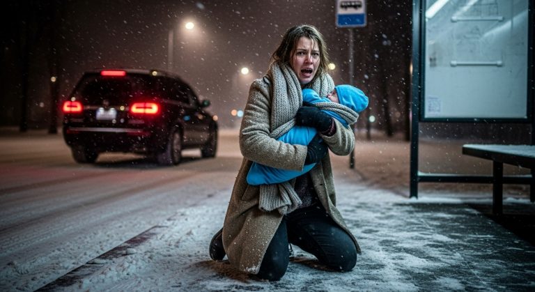 I Found a Freezing Newborn Baby Abandoned at a Bus Stop in the Dead of Winter and Saved His Life, But When the Police Revealed the Identity of His Mother and the Secret Note She Left Behind, I Realized My Act of Kindness Was Actually Part of a Darker, More Terrifying Mystery.