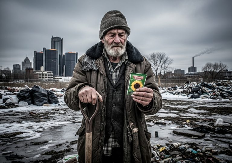 An Old Farmer Planted a Garden in a Crime-Ridden Lot. The City Burned It Down, But They Didn’t Expect What He Brought to the Town Hall Meeting.