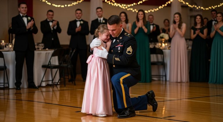 Teacher Banned Her From The Daddy-Daughter Dance For “Ruining The Photos”—Then The Gym Doors Kicked Open And Everyone Froze