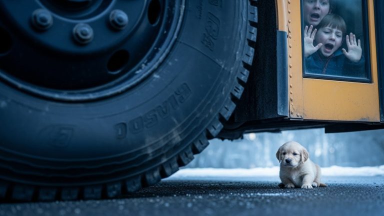 “STOP THE BUS!” This 10-Year-Old Screamed at His Driver. Everyone Was Annoyed—Until They Looked Under the Wheel and Froze.