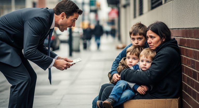 I STOPPED MY FERRARI TO GET COFFEE AND SAW MY EX-GIRLFRIEND BEGGING ON THE FROZEN PAVEMENT, HUDDLED AROUND THREE CHILDREN WHO HAD MY EXACT HAZEL EYES—AND WHEN SHE FINALLY TOLD ME WHY SHE NEVER CALLED, I REALIZED MY MILLIONS WERE WORTHLESS.
