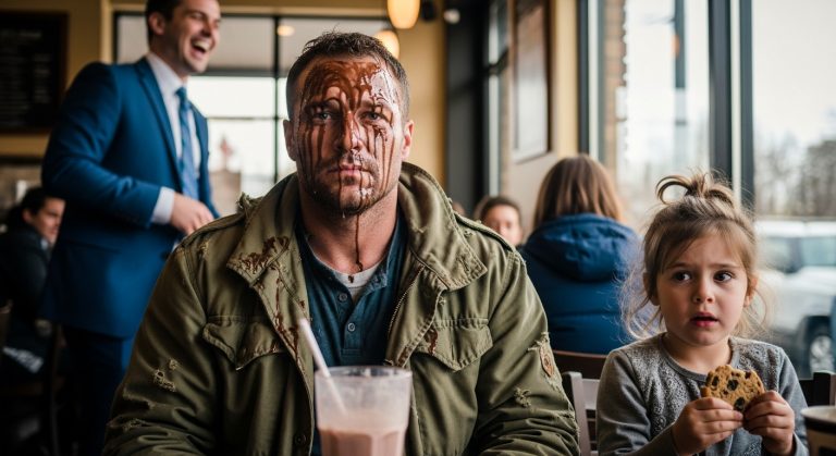 He Poured a Chocolate Milkshake Over My Head in Front of My Five-Year-Old Daughter Because He Thought My Faded Jacket Meant I Was Weak, But He Had No Idea He Was humiliated a Decorated Navy SEAL Commander With The Power To Topple His Entire Business Empire in Less Than Twenty-Four Hours.