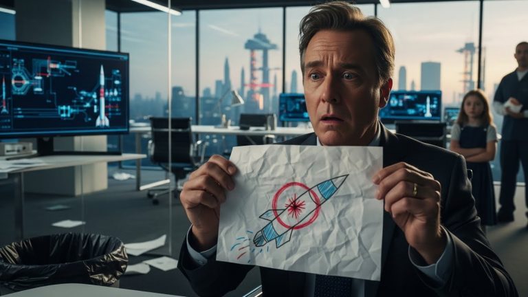 The CEO Fired The Janitor For Bringing His Daughter To Work—Until He Saw The “Doodle” She Left In The Trash That Saved His Billion-Dollar Rocket.