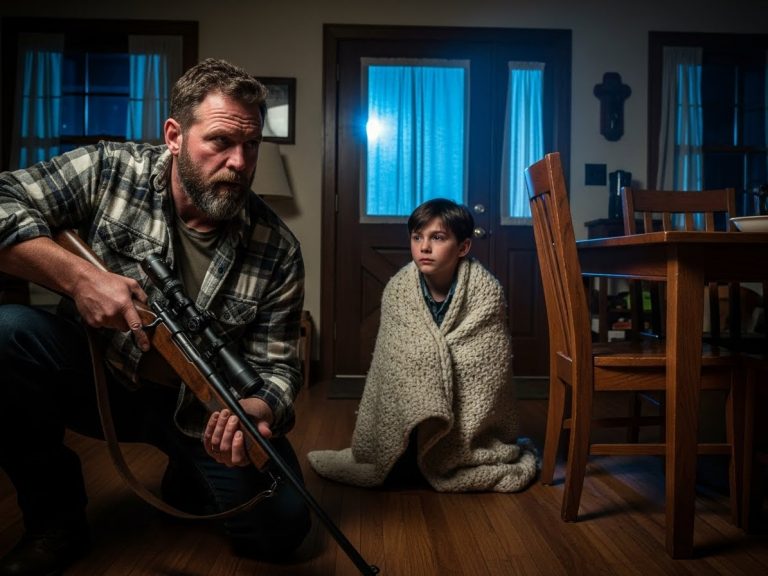 A Little Boy Knocked On My Door At Midnight Whispering “He Followed Me.” When I Saw The Local Sheriff Pull Into My Driveway, I Didn’t Open The Door—I Loaded My Shotgun.