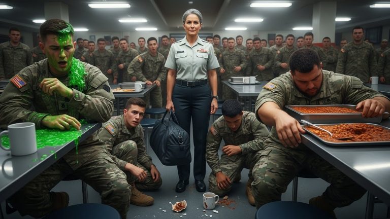 They Mocked The ‘Old Lady’ Eating Alone. They Didn’t Know Her Rank. 45 Seconds Later, The Entire Base Was In Shock.