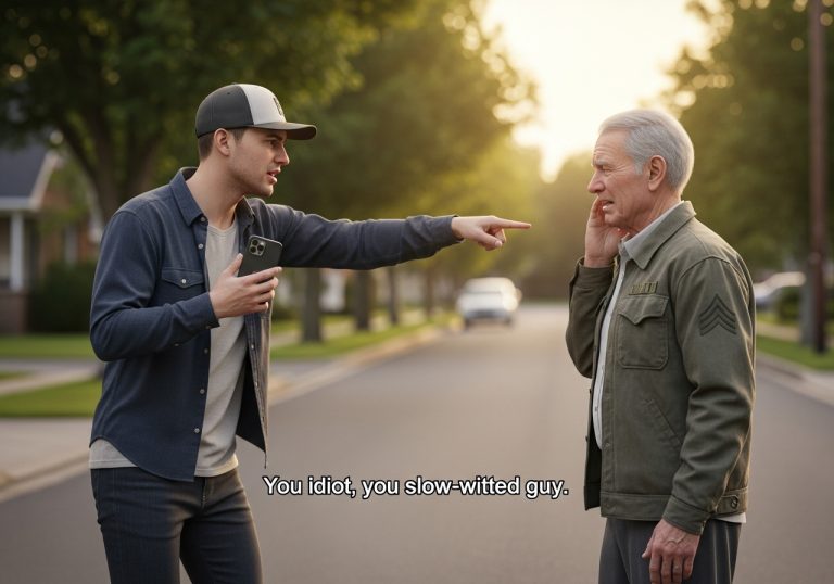 He Shoved a Camera in a Fallen Veteran’s Face, Calling Him “Pathetic” for TikTok. He Never Guessed the Man Was His Grandfather.