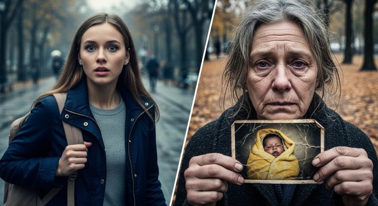 Every Day After School, My Friends and I Mocked the “Crazy Homeless Lady” Who Screamed That She Was My Mother, But When She Grabbed My Arm in the Rain and Whispered a Secret About the Birthmark Hidden Behind My Ear That No One Else Could Possibly Know, I Uncovered a Terrifying Lie That My Adoptive Parents Had Buried for Sixteen Years.