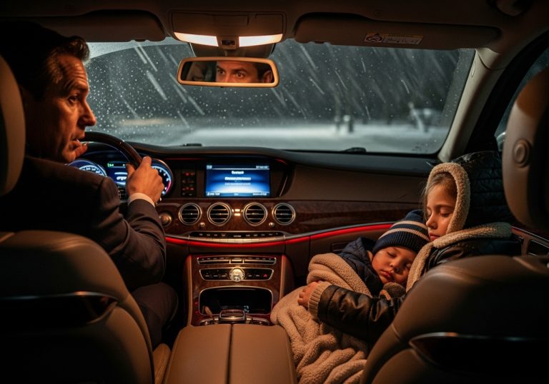Seven Years Old, With Frostbitten Fingers and a Broken Heart, She Dragged Her Unconscious Baby Brother Three Miles Through a Blinding Blizzard While Her Abusers Laughed—Until a Grieving Millionaire Stopped His Black Mercedes and Spoke Six Words That Would Shatter Their Nightmare Forever