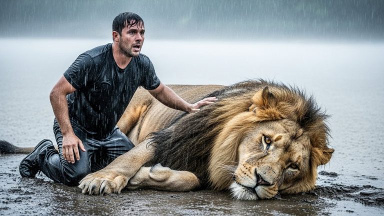 I Dove Into A Raging Texas River To Save A Drowning Creature, But When I Saw The Mane, I Froze. I Saved The King Of Beasts, And What He Did Next Haunts Me.