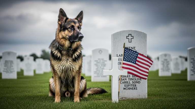 They Called Him a Monster and Loaded Their Rifles to Put Him Down on a Soldier’s Grave, But When a Little Girl Walked Through the Police Line, The Entire Town Froze in Disbelief.
