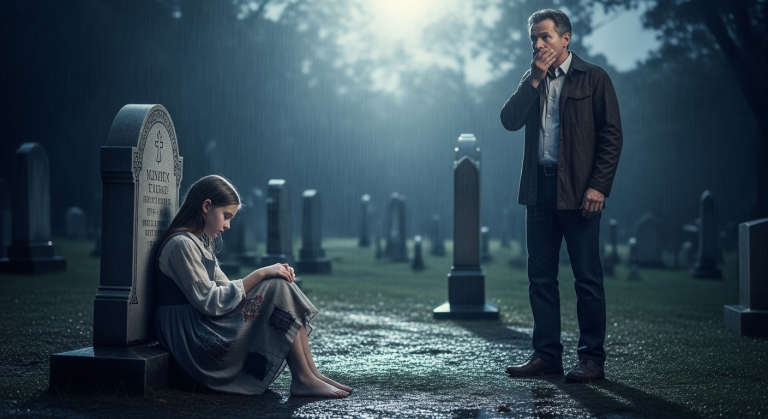 I Caught A Dirty, Homeless Girl Sleeping On My Dead Son’s Grave Every Night. The DNA Test I took 24 Hours Later Destroyed Everything I Thought I Knew About My Family’s Legacy.