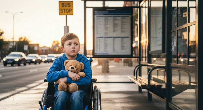 I came home to a silent house and a crumpled note that shattered my world, only to find my non-verbal son shivering alone at a Greyhound station because his own mother decided he was “too much” to handle—but what I did next shocked everyone who told me to give him up.
