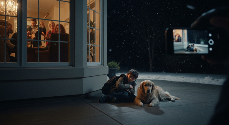 I Found My 7-Year-Old Student Sleeping On The Frozen Pavement Next To His Dog While His Mother Hosted A Champagne Gala Just Feet Away.