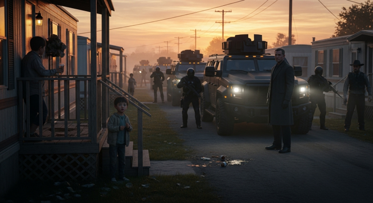 We fed the quiet boy from the trailer next door for six years because we thought he was abandoned. Then a convoy of black SUVs blocked our entire street, and a man stepped out who made the sheriff shake in his boots. The truth about “Little Leo” wasn’t just a family secret—it was a national security threat.