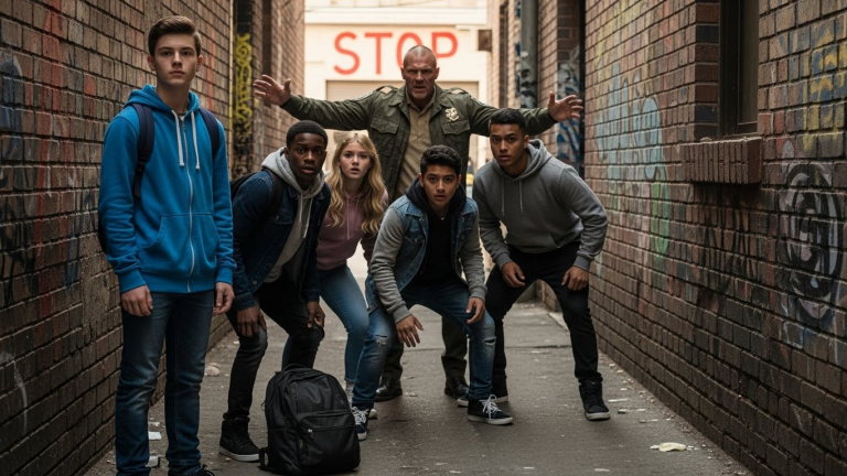 They Cornered Me Behind The Old 7-Eleven Thinking I Was Just Another Easy Target, But When That Massive Shadow Stepped Out From The Steam Vents And Spoke, Their Smiles Dropped Faster Than My Backpack—You Won’t Believe Who Was Watching Me The Whole Time