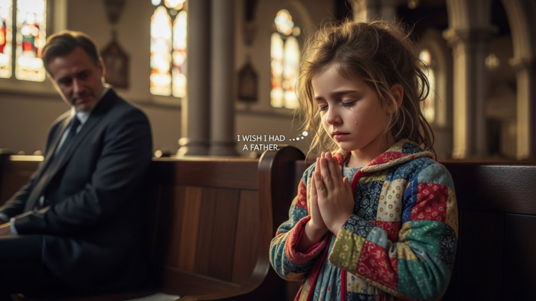 I Walked Into That Freezing Church To Escape The Press, But I Found Something That Broke Me. A Six-Year-Old Girl In A Threadbare Coat, Whispering To God Because Her Mom Was Crying Over Eviction Notices. She Didn’t Know The Man Sitting Three Rows Back Could Buy The Whole Block. What Happened Next Wasn’t Charity; It Was A War Against A Cruel System, And It Changed My Life Forever.
