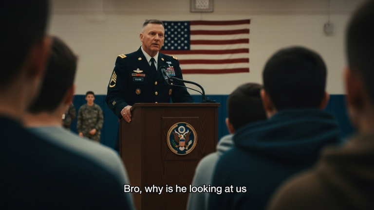 They Called It “Trash” and Accused Me of Stolen Valor. I Was 10. I Stood There Crying While The Whole School Laughed at My Dad’s Oversized Jacket. Then A Four-Star General Walked In, Froze Dead in His Tracks, and Dropped to His Knees in Front of Everyone. What He Revealed About the Patch on My Chest Didn’t Just Silence The Bullies—It Changed History.